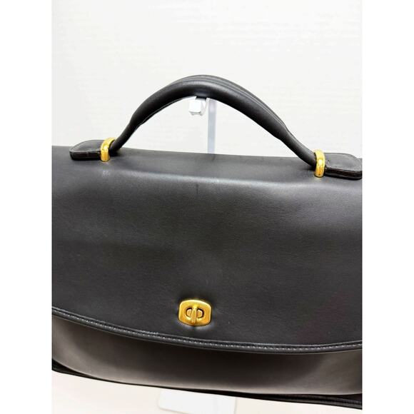 Coach Briefcase 5265 Leather Legacy Lexington Messenger Bag Black/Brass Vintage - Picture 3 of 16